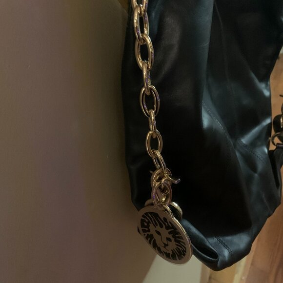 NWOT Anne Klein Black Leather Bag - Picture 3 of 5